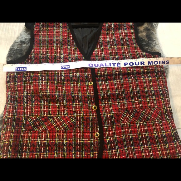 Elegant Red Multi Colours Front Buttons Pocket Business Vest - New - Picture 3 of 9